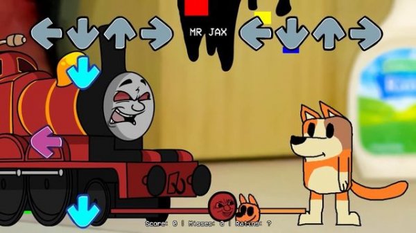 FNF Thomas and Friends Vs Bluey.Exe Sings Pibby Sliced | Thomas and Friends FNF