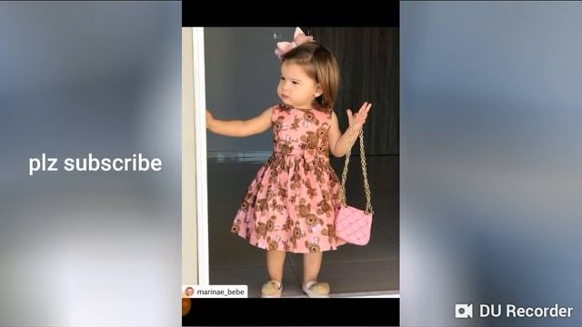 little girls modern dresses🔥baby girl western dresses||jean top for kids смотреть онлайн