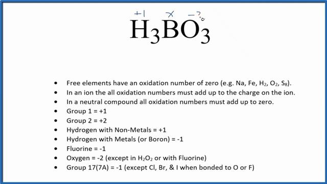 How to find the Oxidation Number for B in H3BO3 (Perboric acid) смотреть онлайн