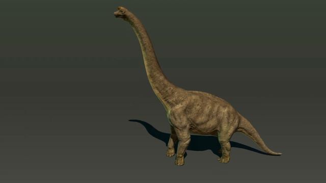 Brachiosaurus (giraffatitan) 3d game model смотреть онлайн