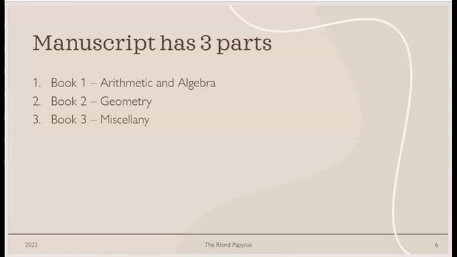The Rhind Papyrus смотреть онлайн
