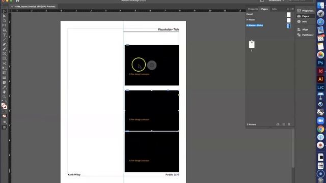 InDesign: slide layout using master pages смотреть онлайн