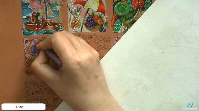 SUMMER SPECIAL freebee by Rita Berman. Part 5 / Coloring with Prismacolor / Раскраска-антистресс смотреть онлайн
