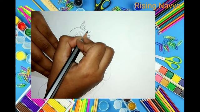 How to draw Lord Krishna | Janmashtami special | easy steps | Rising navya смотреть онлайн