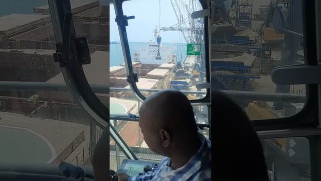 liebherr harbour mobile crane 550 unloading lime stone THOOTHUKUDI PORT ( V O C PORT ) смотреть онлайн