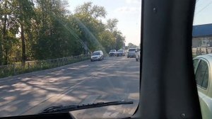 поездка с на автобусе газель некст видом из кабины водителя автобуса  по маршруту 9