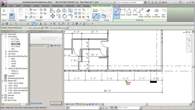 REVIT ARCH 2012 FIRST PROJECT 46 OBJECT STYLES MATCH TYPE ROOF DRAINS ALIGN CONSTRAIN смотреть онлайн