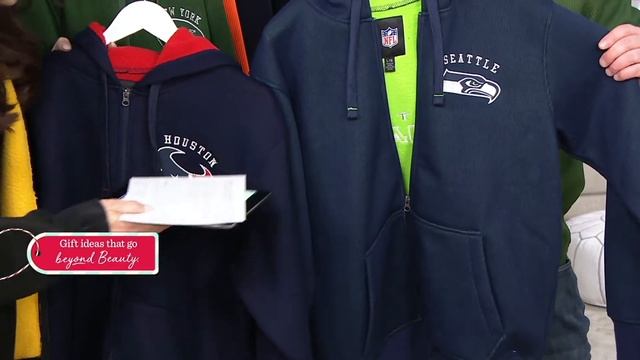 NFL Team Color Poly Knit with Sherpa Lining Zip-up Hoodie on QVC смотреть онлайн