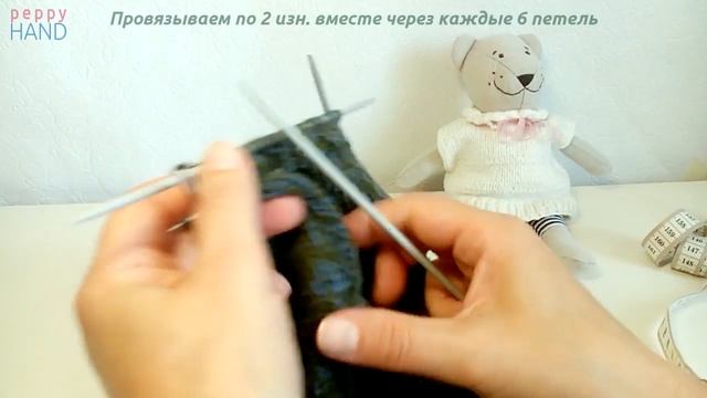 Вяжем простую ШАПКУ спицами | Подробный урок смотреть онлайн