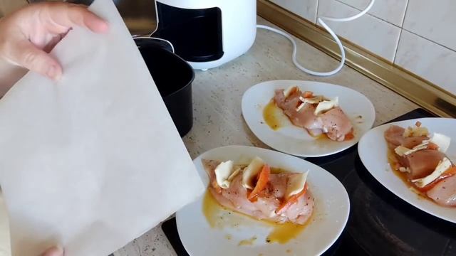Pechugas de pollo rellenas en la freidora de aire CECOFRY DELUXE смотреть онлайн