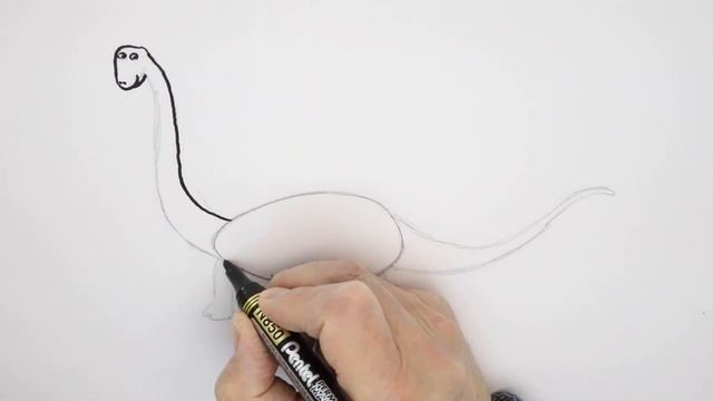 Art For Kids. How To Draw A  Diplodocus From An Egg! Happy Drawing! With Frank Rodgers
