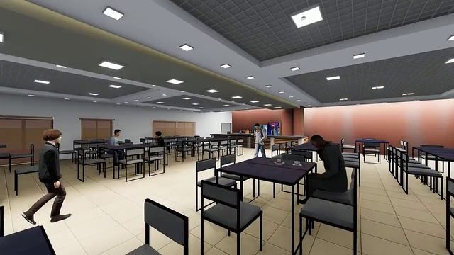 cafeteria 3D Walkthrough смотреть онлайн