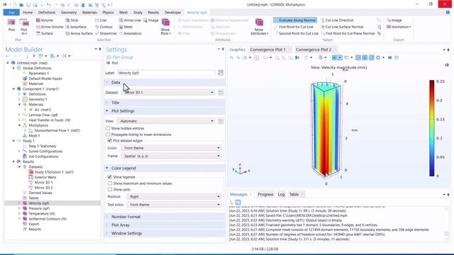COMSOL: 3D Pipe Flow (Laminar Fluid Flow And Heat Transfer)