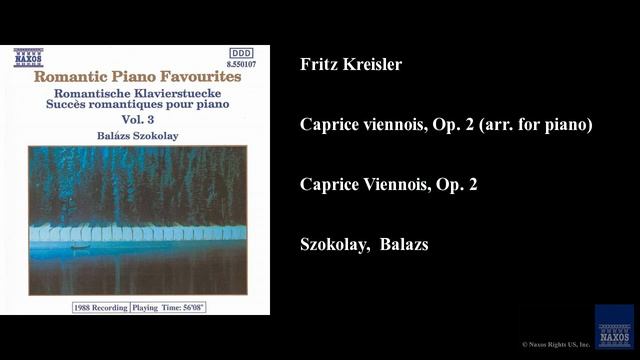 Fritz Kreisler, Caprice viennois, Op. 2 (arr. for piano), Caprice Viennois, Op. 2 смотреть онлайн