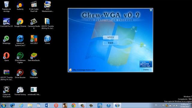 Como Activar Windows 7 Facil Y Rapido 2015 (Chew-WGA v0.9) смотреть онлайн