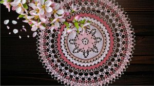 Салфетка "Яблоневый цвет". Часть 2