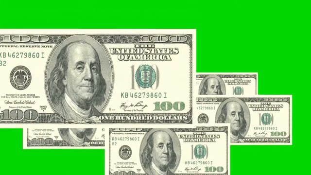 100 dollars are falling down in green screen free stock footage смотреть онлайн