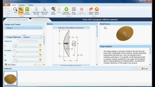 Antenna Magus Part 1 : Horn Fed Cassegrain Reflector Antenna