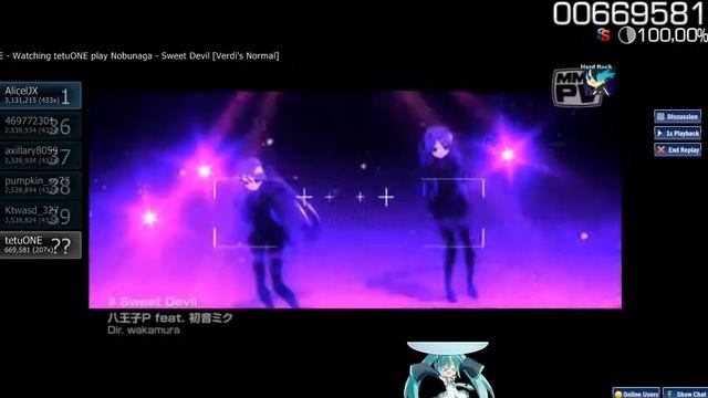 osu! Nobunaga - Sweet Devil [Verdi's Normal] Hard Rock HD смотреть онлайн