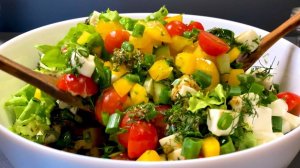 Обалденный САЛАТ! Сколько не приготовлю, всегда мало! Легкий и вкусный Овощной Салат без Майонеза.