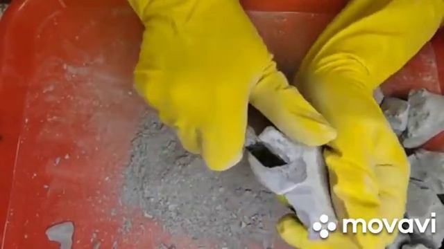 АСМР. Чистка глины 