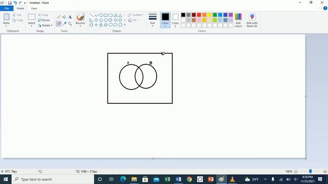 How to insert picture from paint to Ms word || Maths- set (Venn Diagram) смотреть онлайн