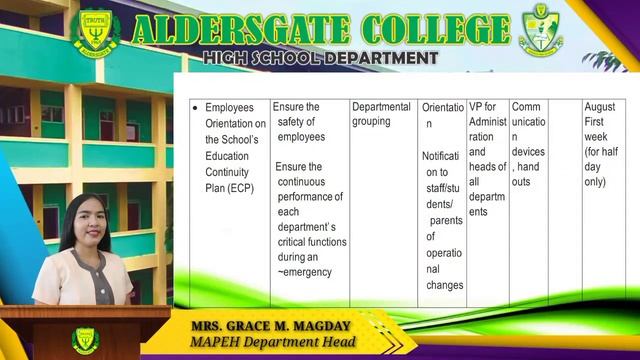 Aldersgate College High School Department - Parents' Orientation Program 2021 смотреть онлайн