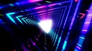 Футаж — Треугольный туннель ¦ Неоновая призматика ¦ Фон для видео