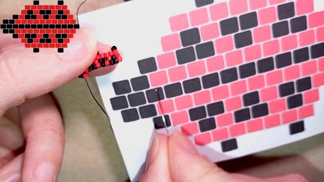 Ladybug Brick Stitch Earrings with Delica beads - Tutorial. How to make beaded ladybird? смотреть онлайн