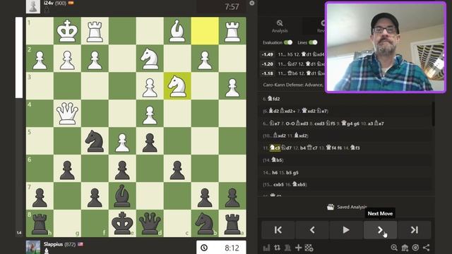 TRIPLE DEATH KNIGHT FORK - 900 ELO Chess - Caro-Kann Opening - GothamChess & Alex Banzea tactics смотреть онлайн
