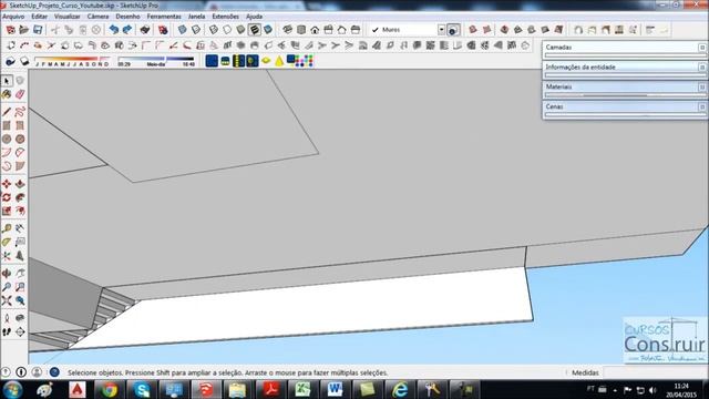 Curso SketchUp Básico Gratuito 32/40: Modelando rampa, garagem e muros смотреть онлайн