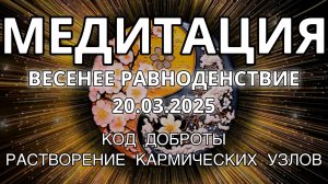 Весеннее равноденствие 20.03.2025. Медитация. Растворение кармических узлов. Код ДОБРОТЫ.