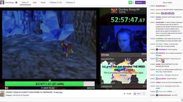 Origin of #pluralgang - protomagicalgirl on Hbomberguy DK64 stream for Mermaids смотреть онлайн