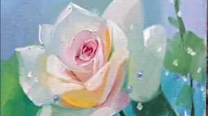 Роза.Живопись маслом