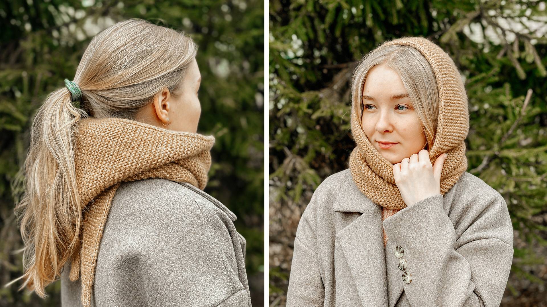 Капюшон-шарф спицами | Мастер-класс для начинающих смотреть онлайн