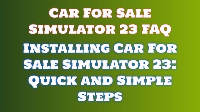 Exploring Car For Sale Simulator 23 Game Download Sources смотреть онлайн