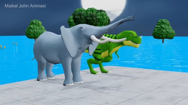Paint and animals gorilla, Elephant, Duck Cartoon, Lion, Cow Fountain Crossing Wild Animals Game смотреть онлайн