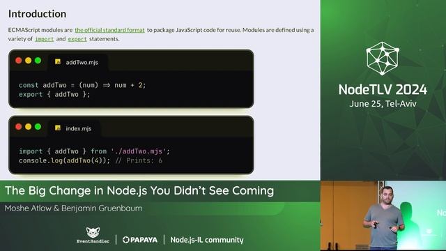 Benji & Moshe @ Node.TLV '24 | The Big Change in Node.js You Didn’t See Coming смотреть онлайн