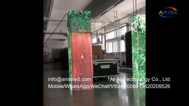 Indoor 90 degree right angle LED display, led square column display, rental right angle curved led смотреть онлайн