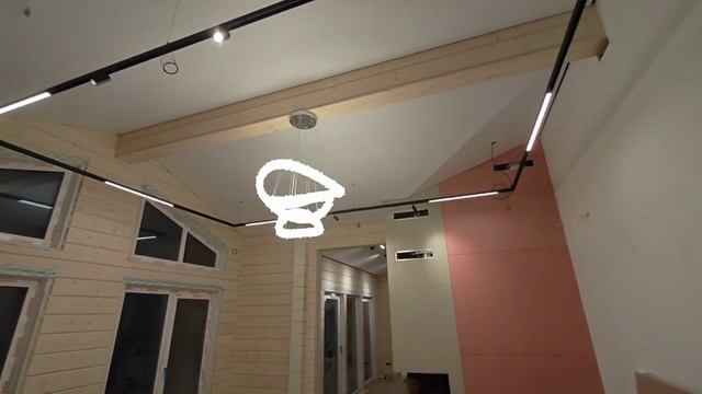 Современные натяжные потолки в частном доме, по дизайн проекту. смотреть онлайн