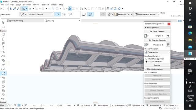 ARCHICAD 22 HOW TO USE SHELL TOOL AND CURTAIN WALL DESIGNS смотреть онлайн