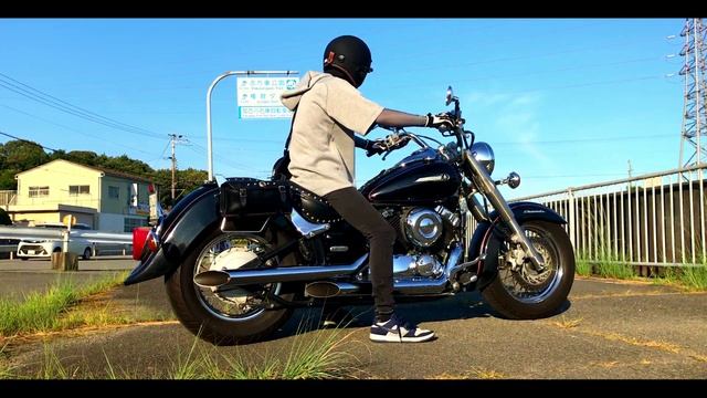 YAMAHA DragStar400 custom exhaust sound (1998 model) смотреть онлайн