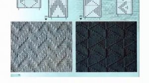 Рельефные узоры спицами из лицевых и изнаночных петель