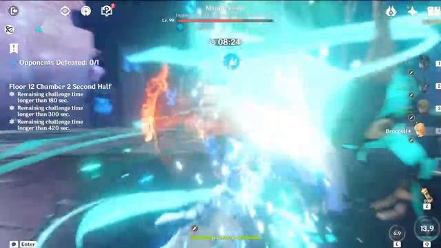 2.7 Abyss F12 9 stars (Xiao double Pyro + Hu Tao) смотреть онлайн