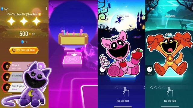 Poppy Playtime Chapter 3 Catnap VS Craftycorn VS Hoppy Hopscotch VS Pickypiggy | Tiles Hop EDM Rush
