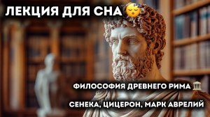 💤 ЛЕКЦИЯ ДЛЯ СНА ✨ ФИЛОСОФИЯ ДРЕВНЕГО РИМА 🏛️: СЕНЕКА, ЦИЦЕРОН, МАРК АВРЕЛИЙ
