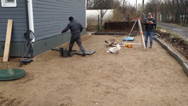 Парковка из тротуарной плитки Braer, 80м2 не жёсткое основание смотреть онлайн