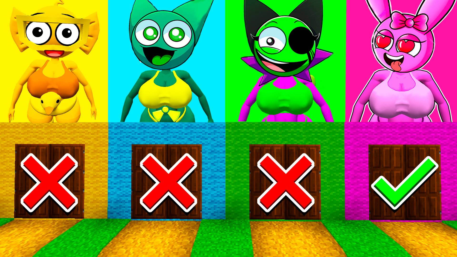 ВЫБЕРИ ПРАВИЛЬНУЮ ДВЕРЬ НОВЫХ СПРУНКИ КИСЛОТНАЯ ПРОТИВ ТОКСИЧНАЯ ПРОТИВ БЕЙЛИ В МАЙНКРАФТ! смотреть онлайн