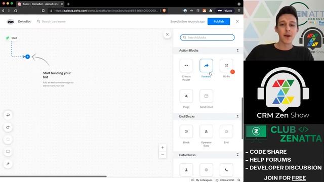 Zoho SalesIQ Full Zobot Tutorial смотреть онлайн