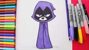 Как нарисовать Рэйвен из «Юные титаны, вперед!»